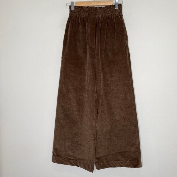 Sea New York Cooper Corduroy Wide Leg Pants High Rise Brown 2 (Hemmed) - Picture 1 of 11